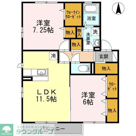 サンパティークAB Bの物件間取画像